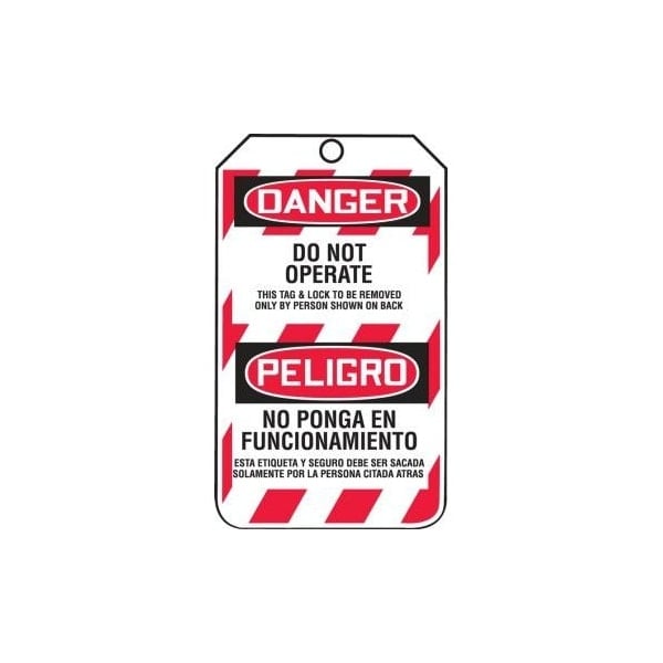 Accuform Danger, RP-Plastic, 3-1/4 in Width, 0.075 in Height, , 5 PK TSP101PTM - main